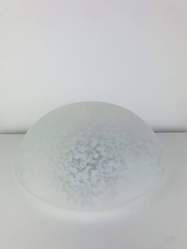 Applique boule Domec XL verre moucheté de Vianne, demi-sphère, plafonnier