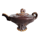 Brown ceramic teapot from Vallauris signed Marius Giuge.