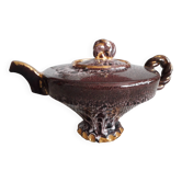 Théière Vallauris en céramique marron signée Marius Giuge