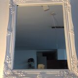 Romantic white mirror 47cm x 37cm with mouldings