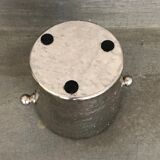 Hammered metal ice bucket