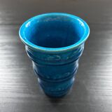 Vase bleu en raku