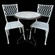 Paire de chaises en fonte d’aluminium décor bambou, Espagne 1960
