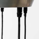 Chandelier 6 lights glass metal 1970s vintage modernism