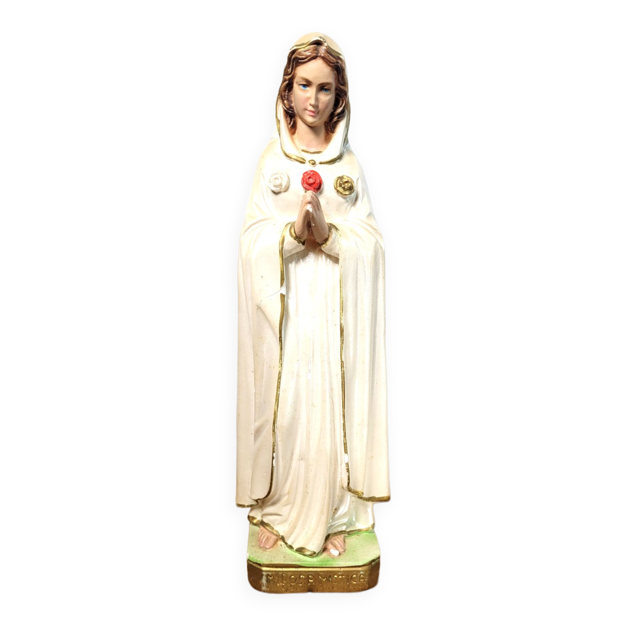 Statuette Maria Rosa Mystica en plâtre