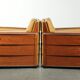Set of two beautiful yellow cowhide Art Deco design armchairs