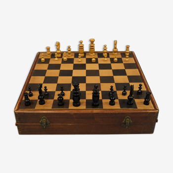 Wooden chessboard set double-sided chessboard, yellow dwarf backgammon