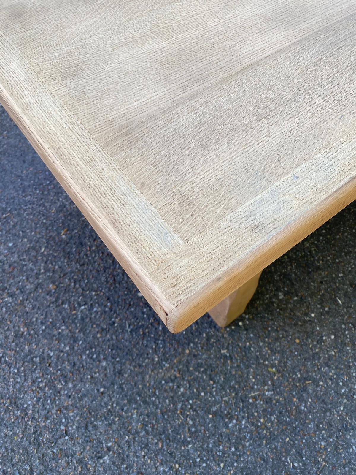 Renovated 1960s oak farmhouse dining table