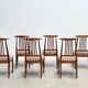 Set of six elegant Italian dining chairs