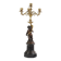 Antique candelabrum in bronze and black marble, Europe, 19th century.