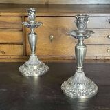 Pair of 1930s silver plated candlesticks