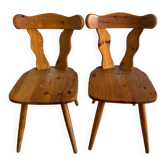 Chairs made of solid pine