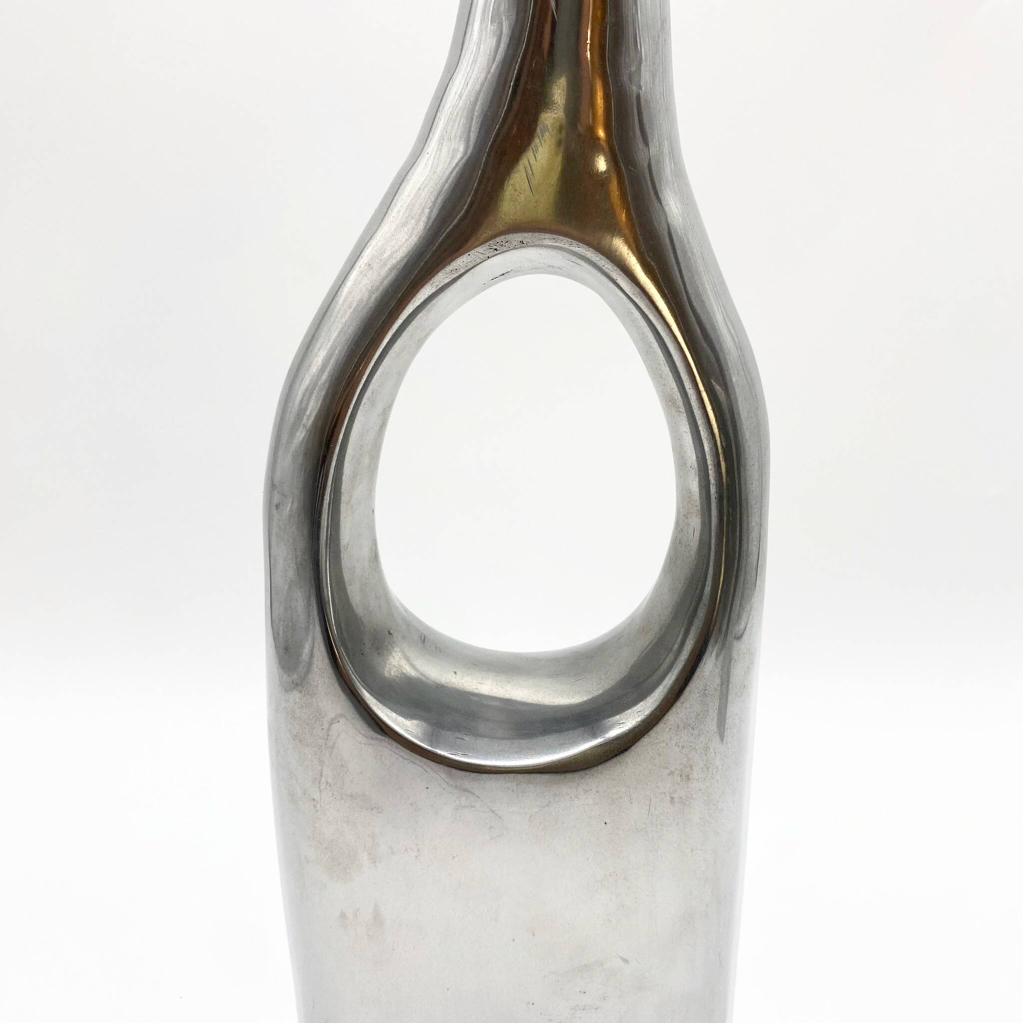 Modernist vase / cast aluminum – 1970s