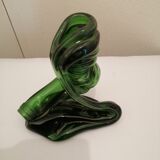 Blow glass crumple candle holder