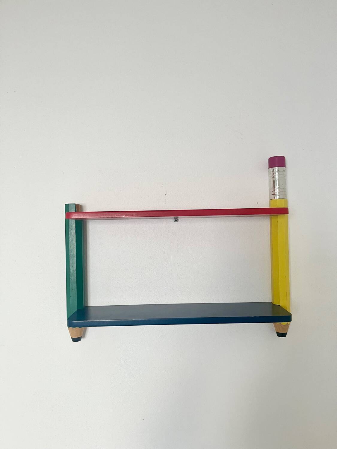 Wall shelf by Pierre Sala giant crayons from the 80s.