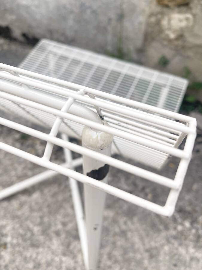 Pair of wire armchairs, 1980s