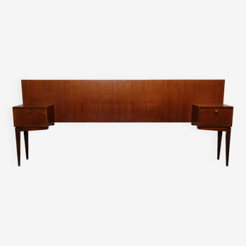 McIntosh vintage teak Scandinavian headboard, 1960