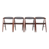 Set of four teak chairs, Danish design, 1960s, designer: Ejner Larsen & Aks