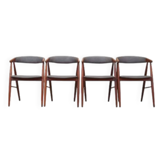 Set of four teak chairs, Danish design, 1960s, designer: Ejner Larsen & Aks