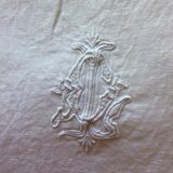 Set of 2 old hand-embroidered napkins