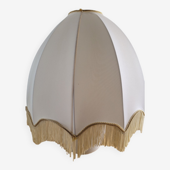 Vintage fringed fabric lampshade