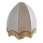 Vintage fringed fabric lampshade
