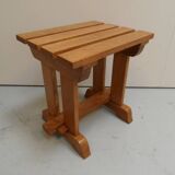 Vintage brutalist oak coffee table