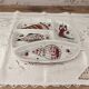 Plat vintage 4 compartiments décor fruits de mer