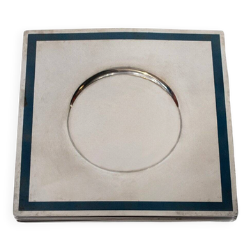 Vintage Italy tray in steel by Sambonet, 1970s