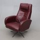 Hjort Knudsen (Denmark) — Swivel Lounge Armchair — Leather Upholstery