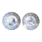 Set of 2 decorative plates "Delft Blauw", Boch,