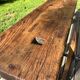 Restored antique carpenter's workbench in solid oak - 245 cm