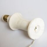 Pied de lampe albâtre blanc