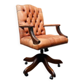 English Chesterfield Salmon color President Chair Office chair