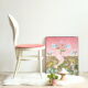 Baumann Seagull chair from the 70s in white lacquered wood and velvet