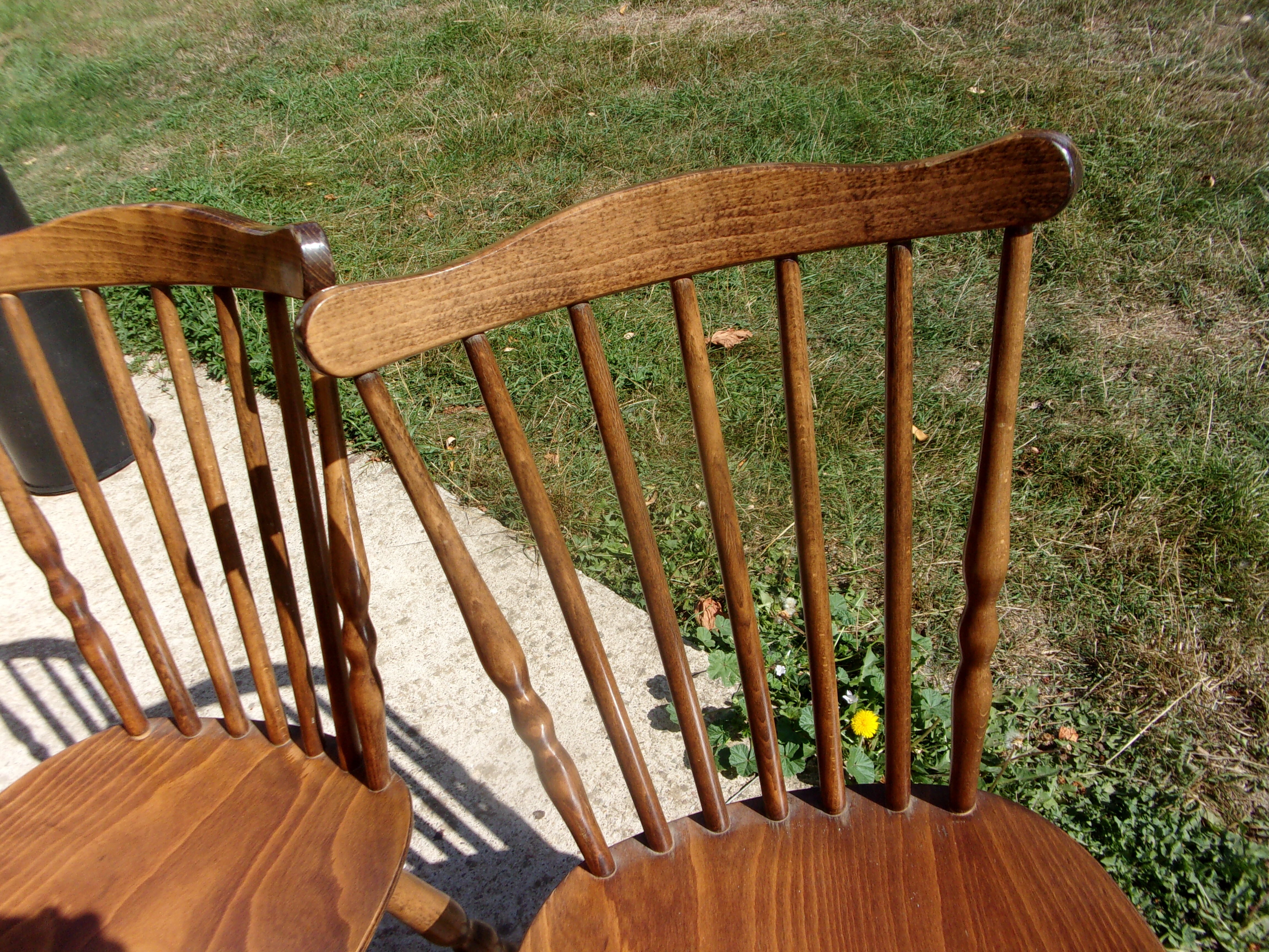 Lot de 2 chaises bauman 1960 style western bistrot