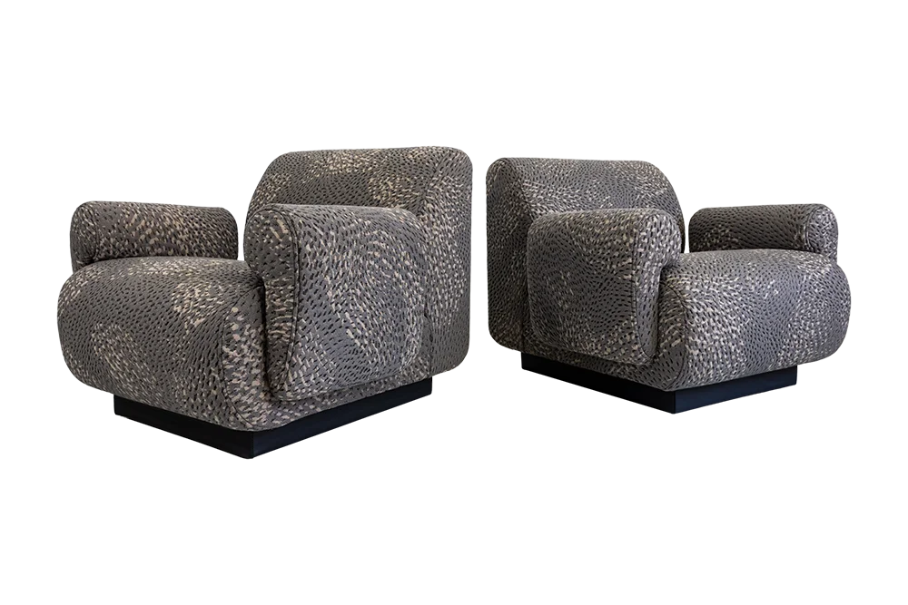 Vintage armchairs By Eberhard Geißler, Oelsa, Germany, 1970s