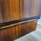 Art deco dining room sideboard in briar with upstand, 1940s