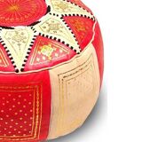 Handmade handmade camel red fes Poufs 40 x 25 cm