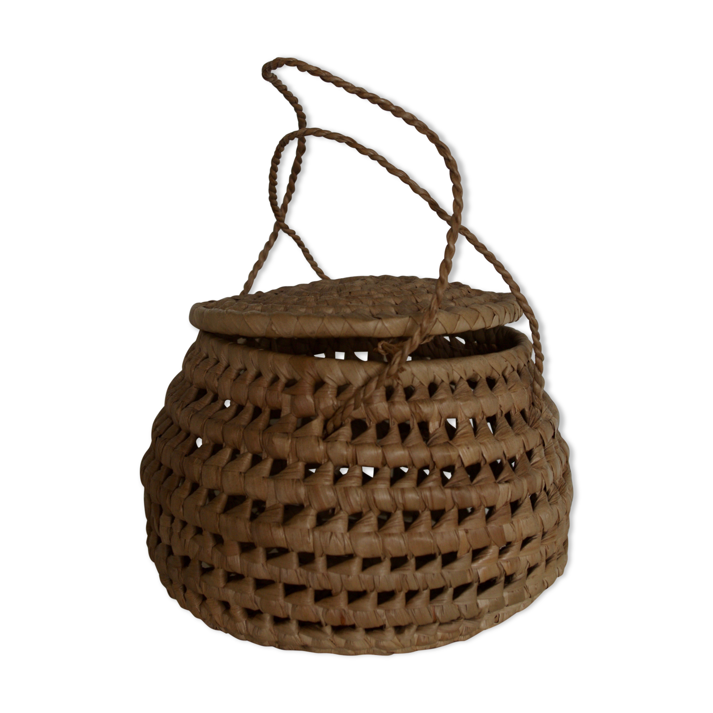 Basket ball braided wicker