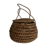 Panier boule osier tressé