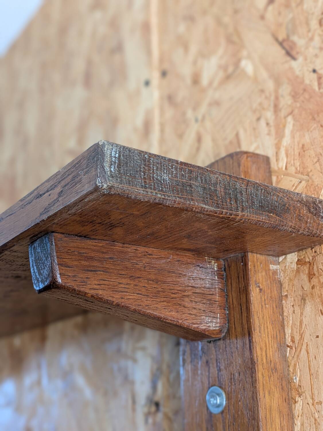 Oak wall shelf