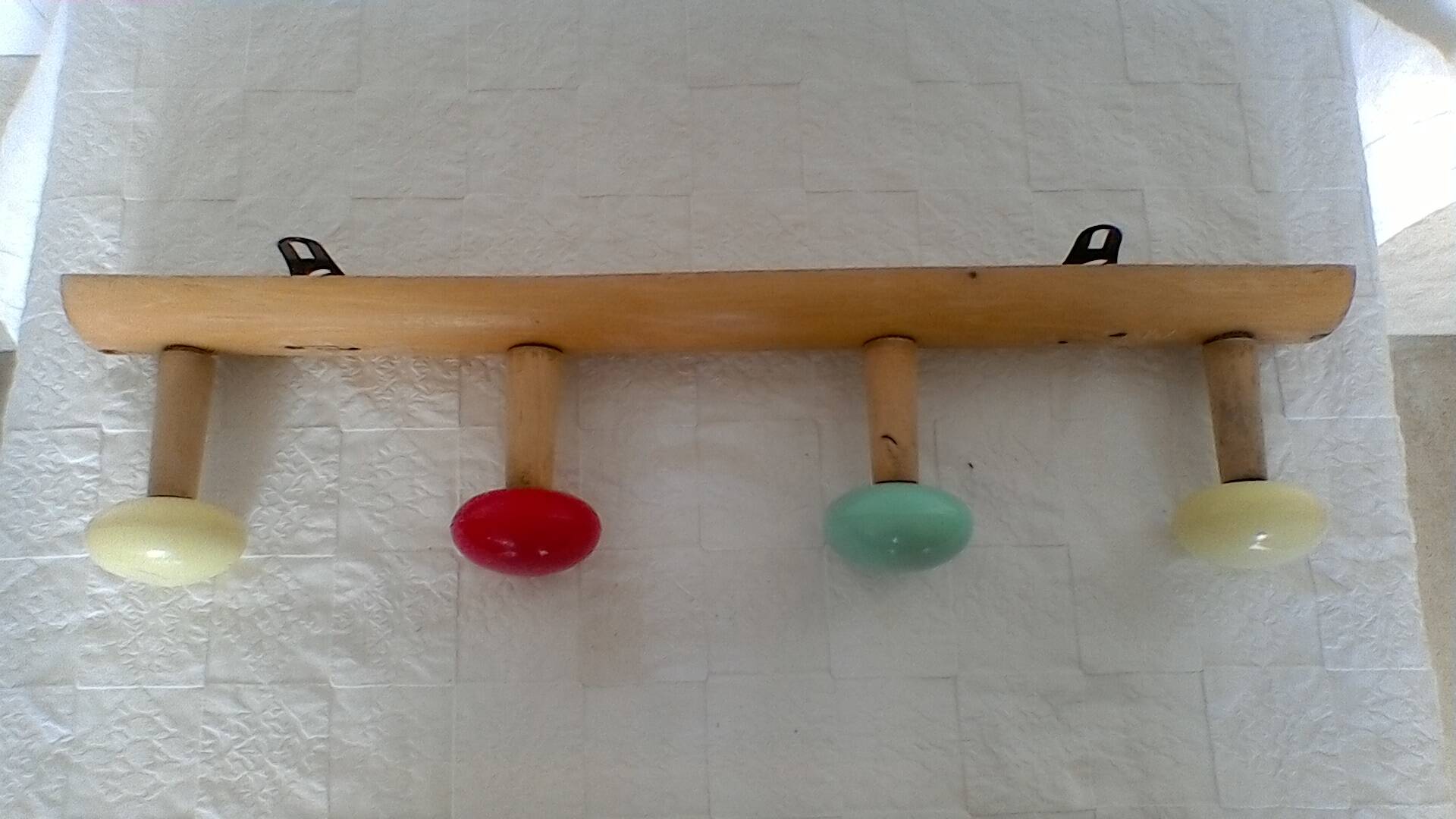 Coat rack with balls, vintage.