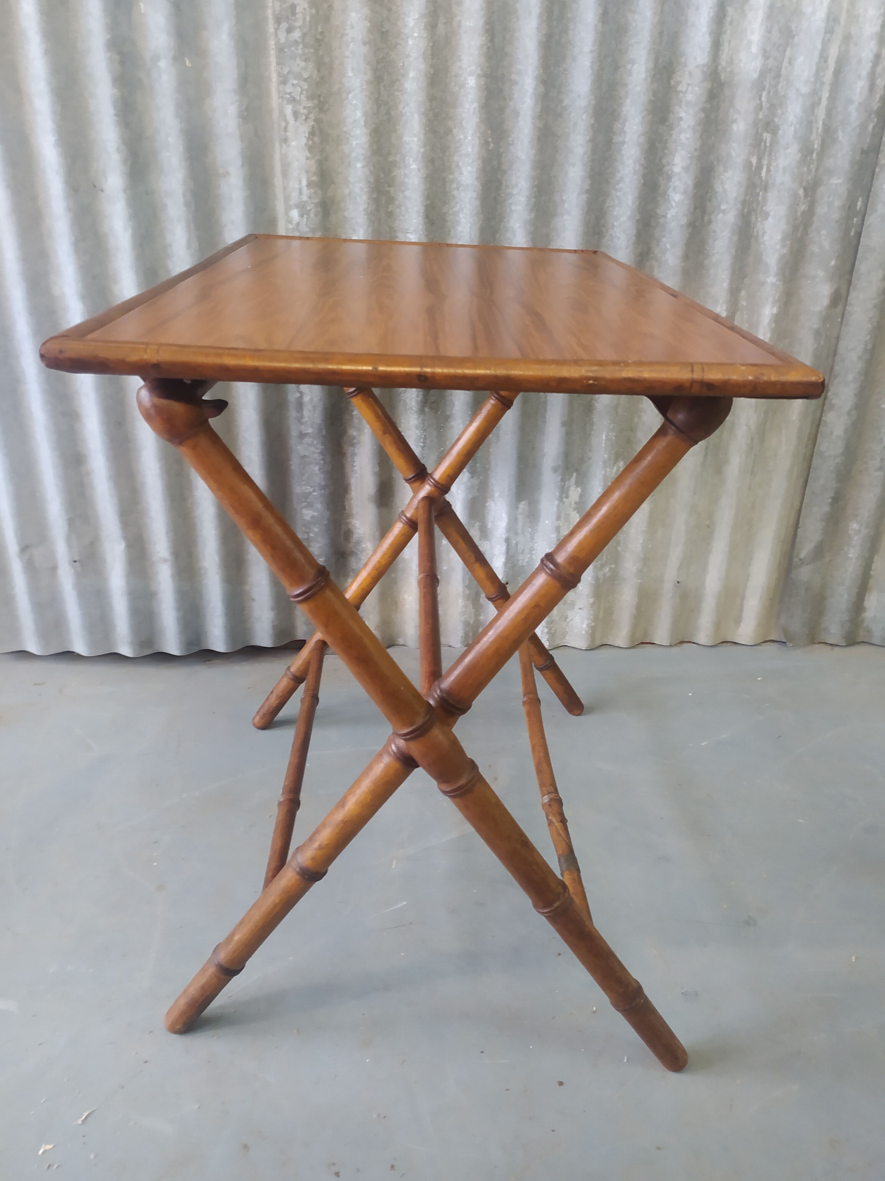 Vintage bamboo folding table