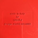 Vintage red paper bin MAKIO HASUIKE Gedy Italy