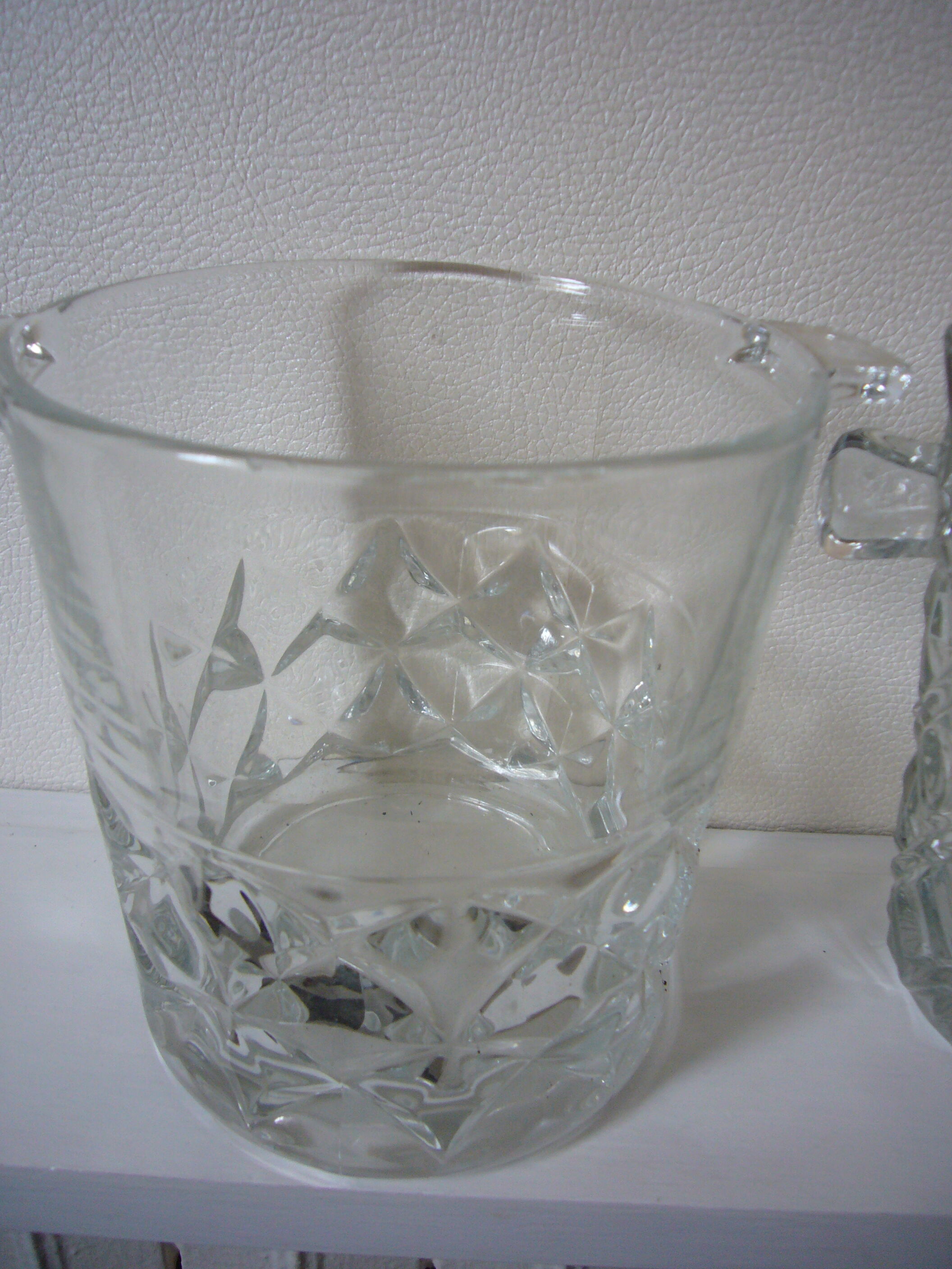 Lot of two vintage Crystal ice buckets