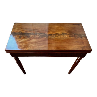 Table de jeux acajou