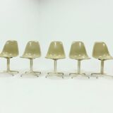 Set of 5 La Fonda Dining Chairs by Charles & Ray Eames for Vitra Herman Mil