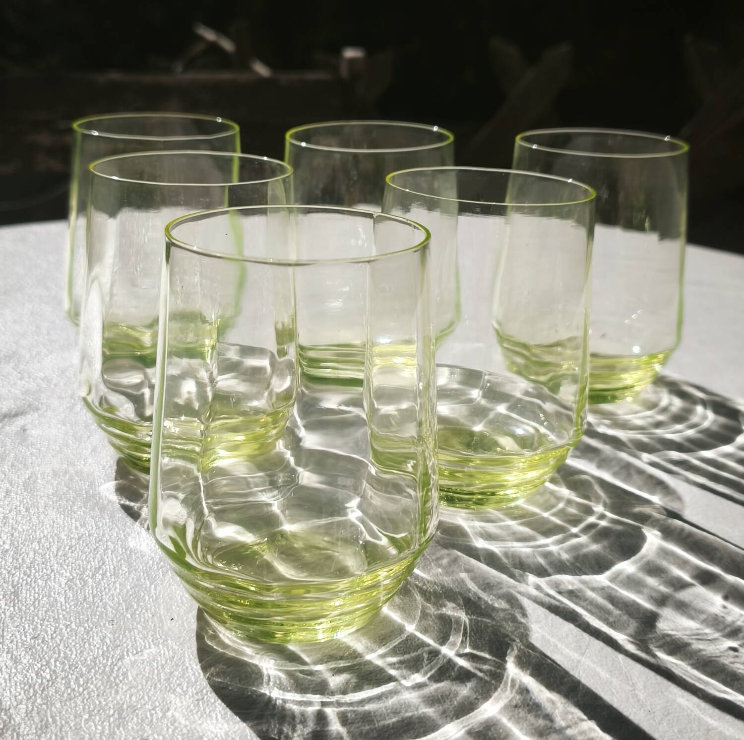 Art Deco liqueur service in opaline