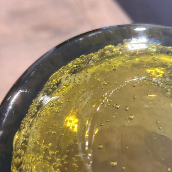 Seau à glace marque Biot verre soufflé bullé Vintage